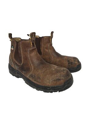 Dakota Men's 6100 Aluminum Toe 6 Inch Pull On Safety Work Boot Brown Size 12M